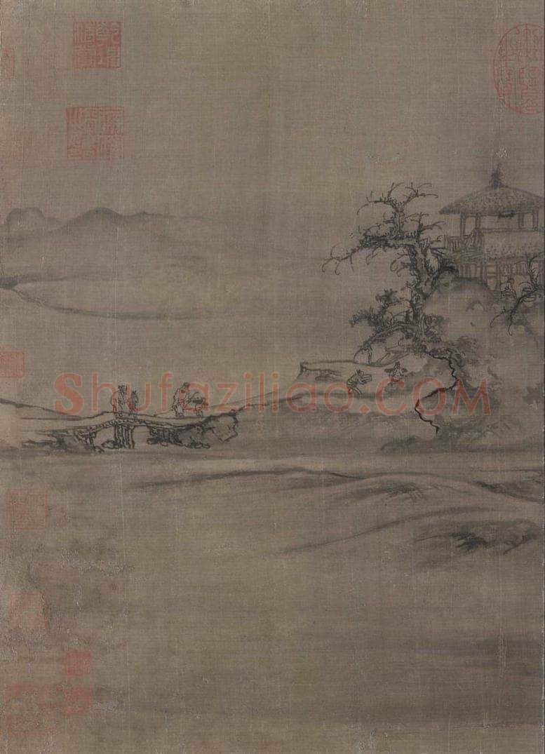 宋 郭熙 《树色平远图》 书画作品