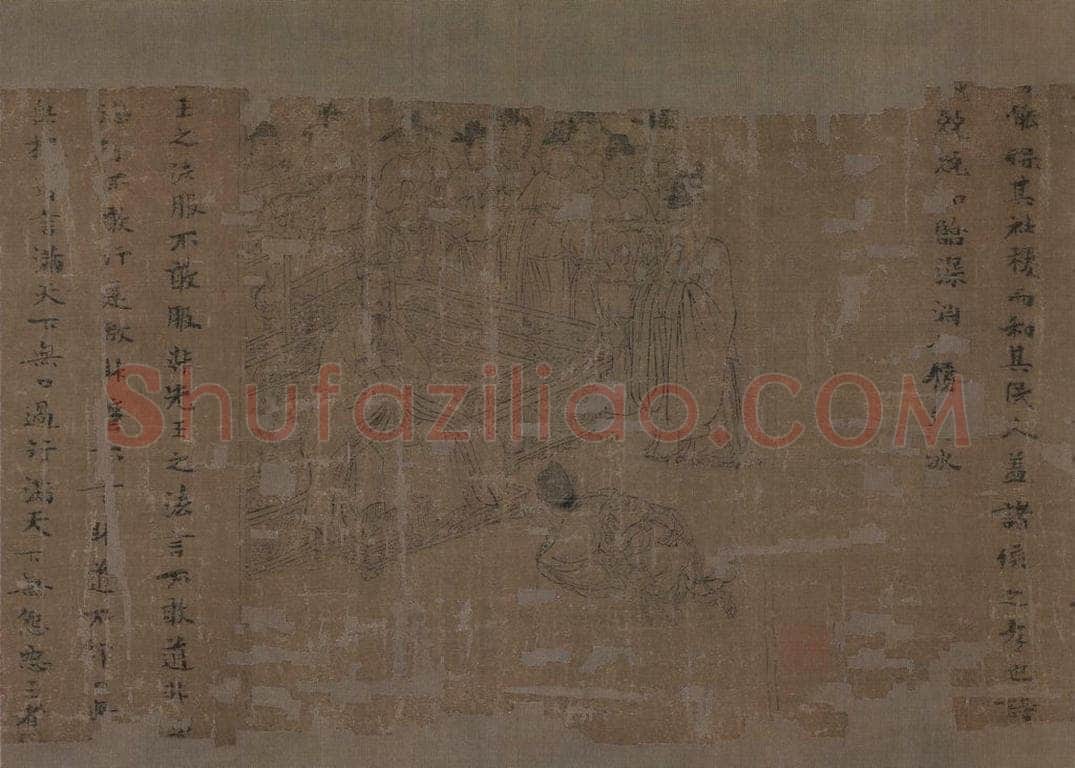 宋 李公麟 《孝经图》 书画作品