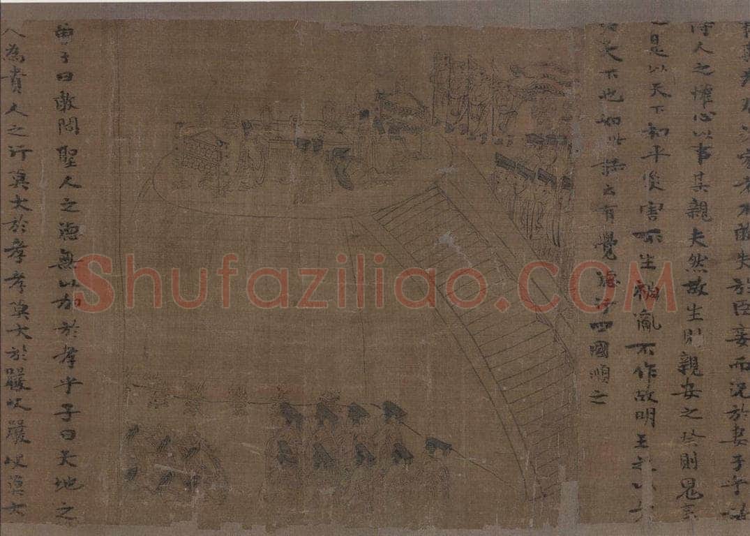 宋 李公麟 《孝经图》 书画作品