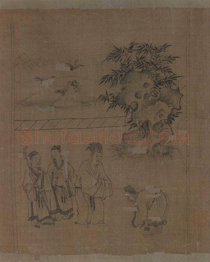 宋 李公麟 《孝经图》 书画作品