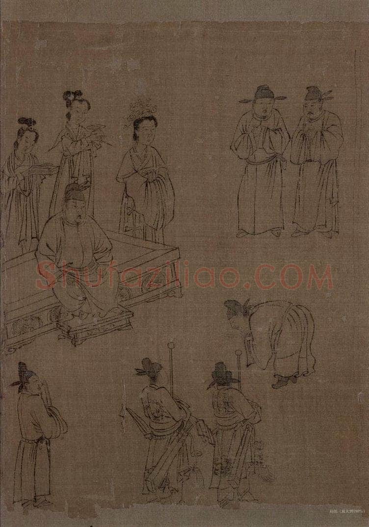 宋 李公麟 《孝经图》 书画作品