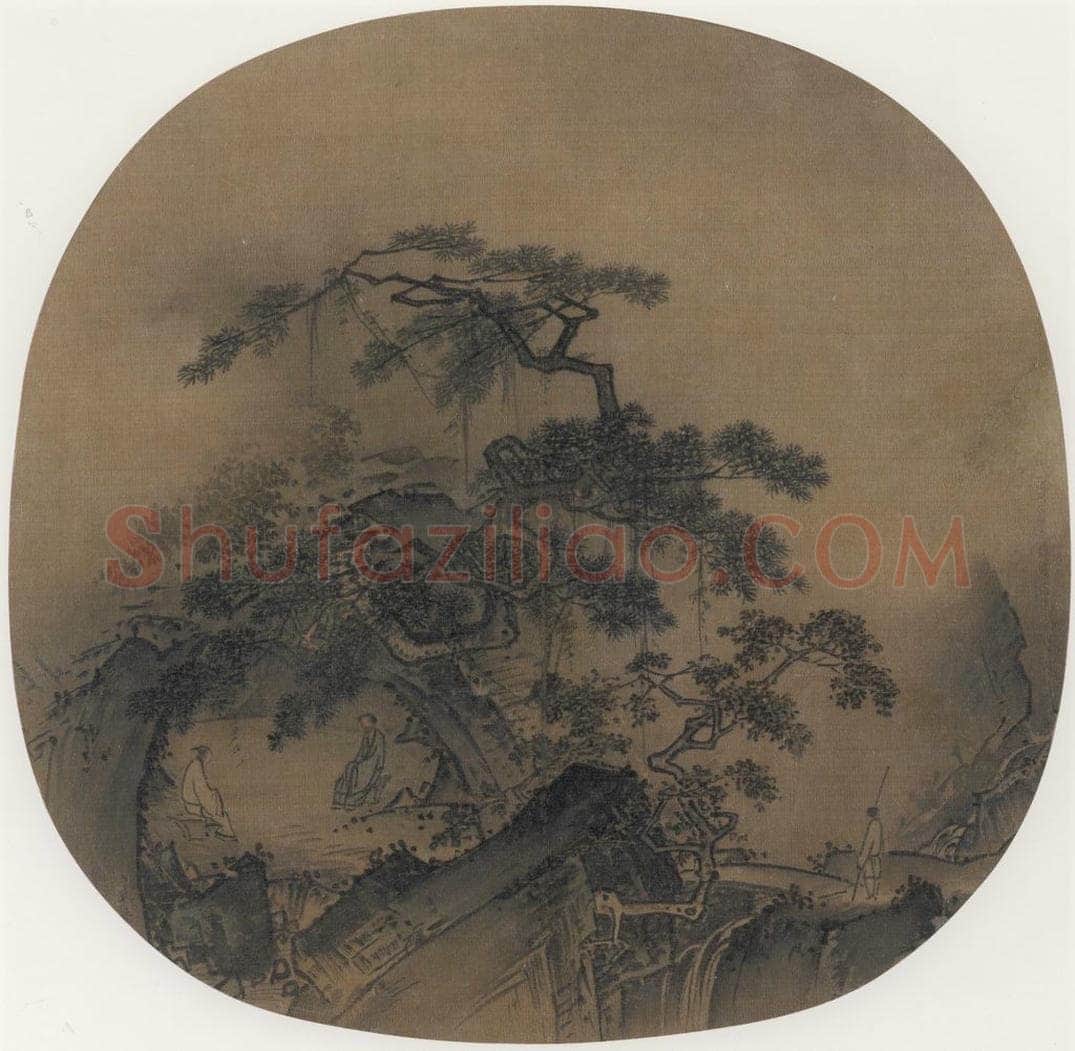 宋代 马远 《洞天论道图》 书画作品