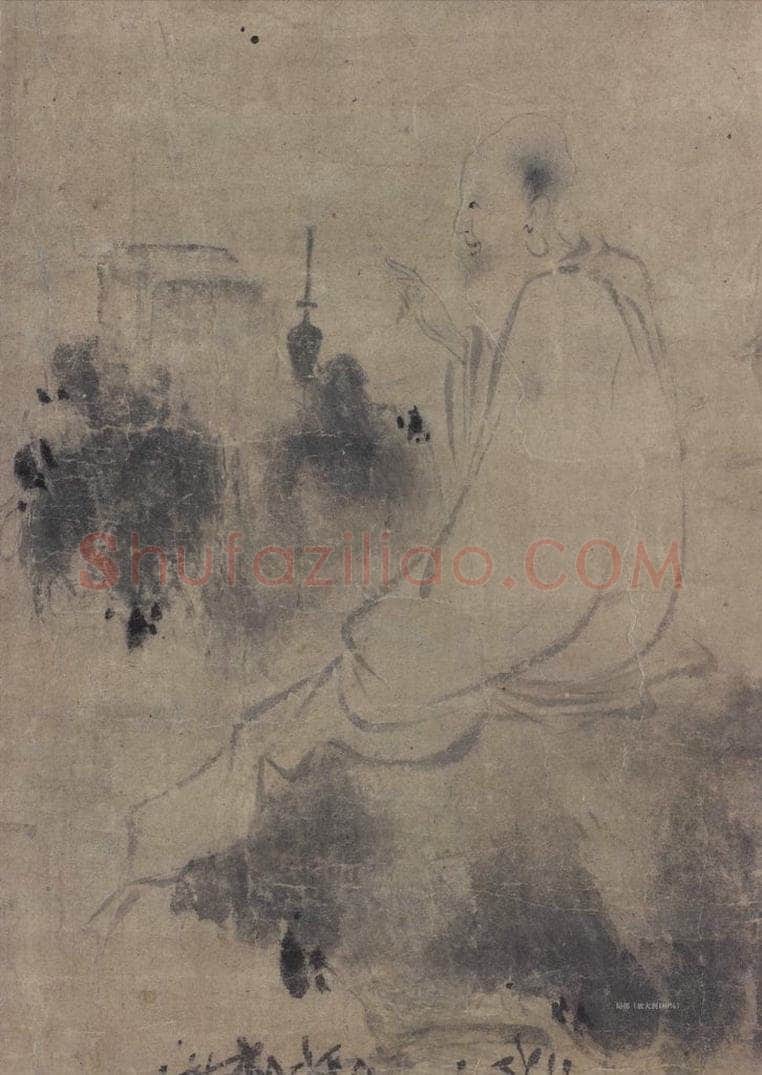 宋代 直翁（传） 《药山李翱问道图》 书画作品