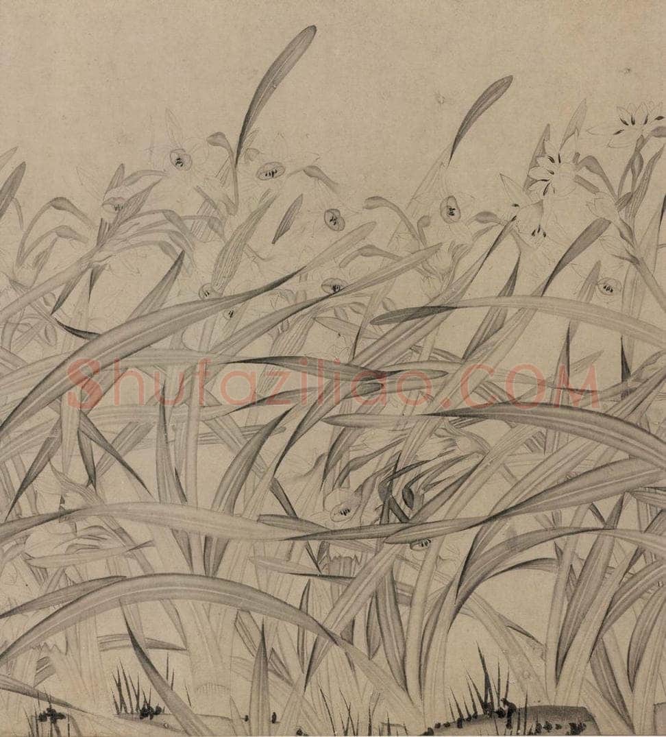 宋代 赵孟坚 《水仙图》 书画作品