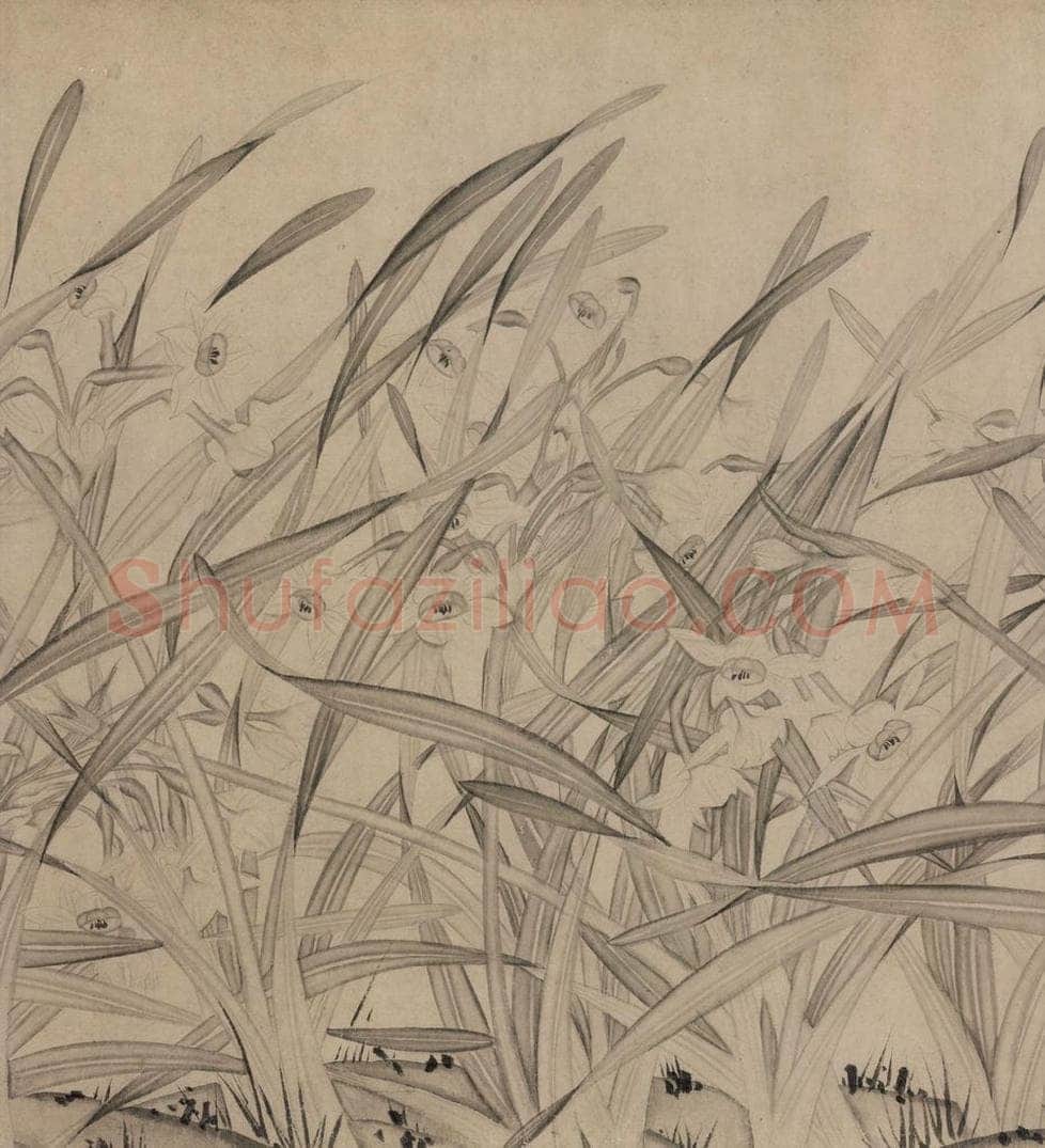 宋代 赵孟坚 《水仙图》 书画作品