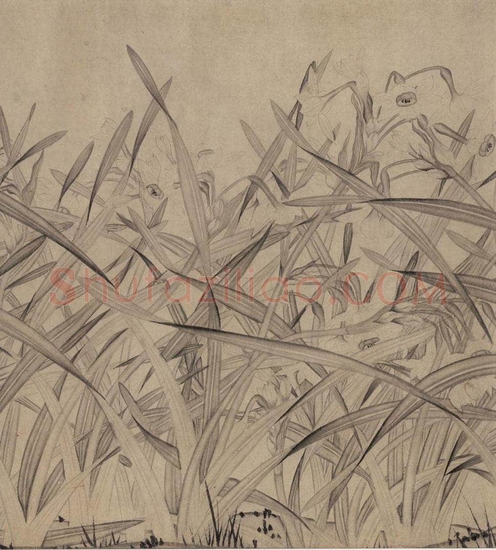 宋代 赵孟坚 《水仙图》 书画作品