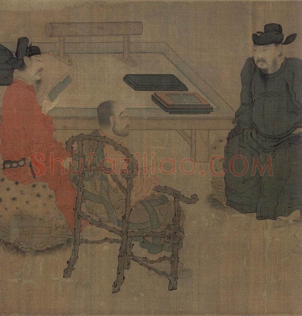宋代 佚名 《琉璃堂人物图》 书画作品