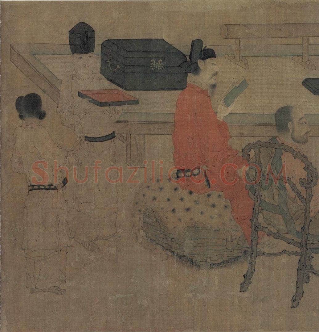宋代 佚名 《琉璃堂人物图》 书画作品