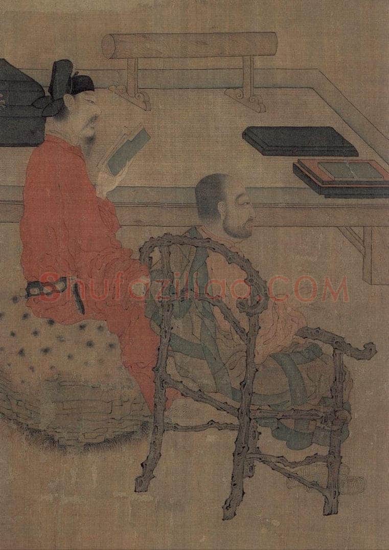 宋代 佚名 《琉璃堂人物图》 书画作品