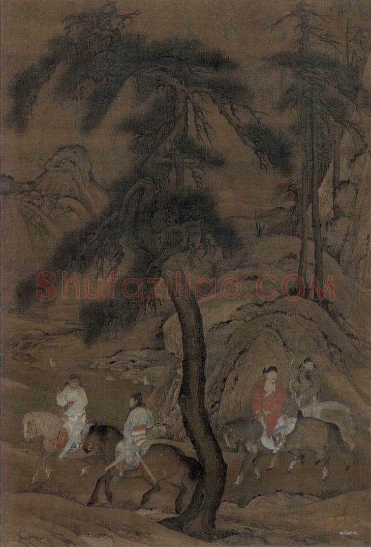 宋代 佚名 《明皇幸蜀图》 书画作品