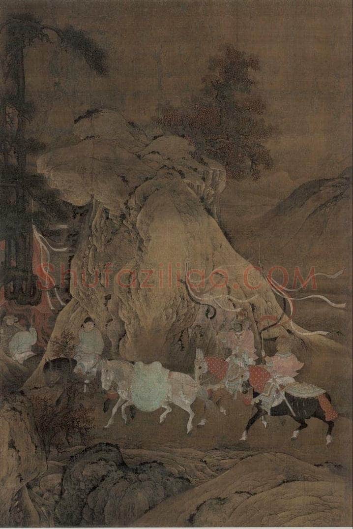 宋代 佚名 《明皇幸蜀图》 书画作品