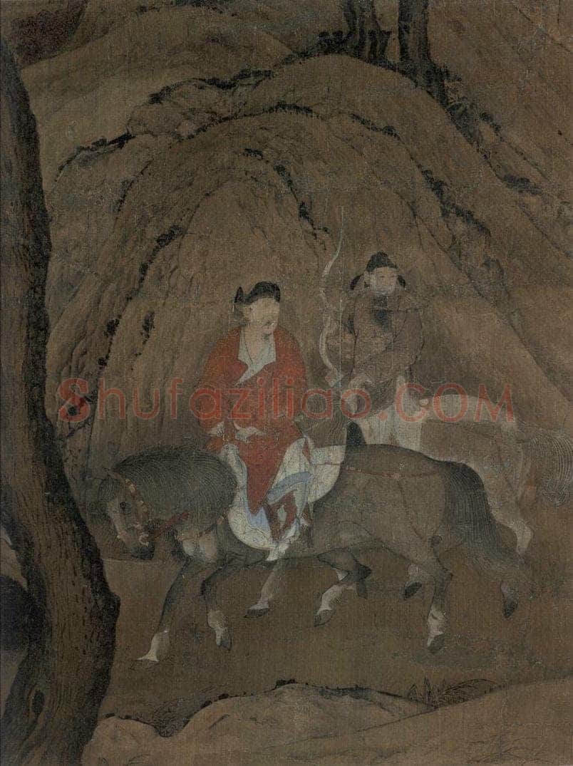 宋代 佚名 《明皇幸蜀图》 书画作品