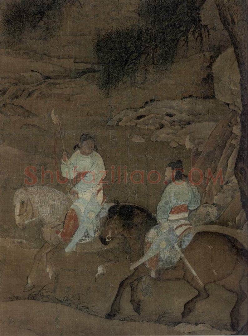 宋代 佚名 《明皇幸蜀图》 书画作品