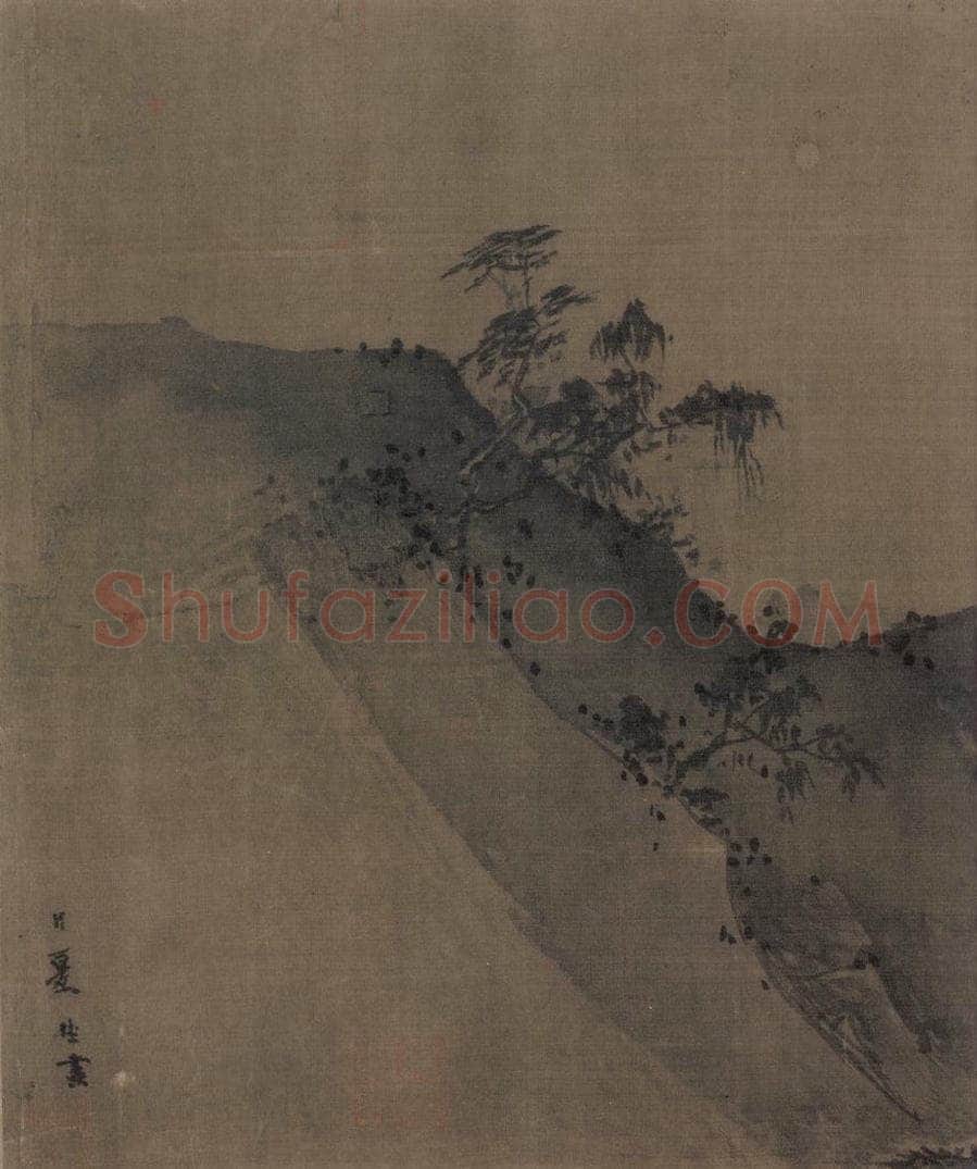 宋 夏珪 山水十二景 书画作品