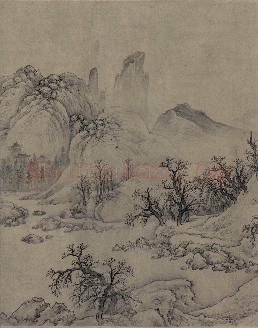 金 太古遗民 江山行旅图 书画作品