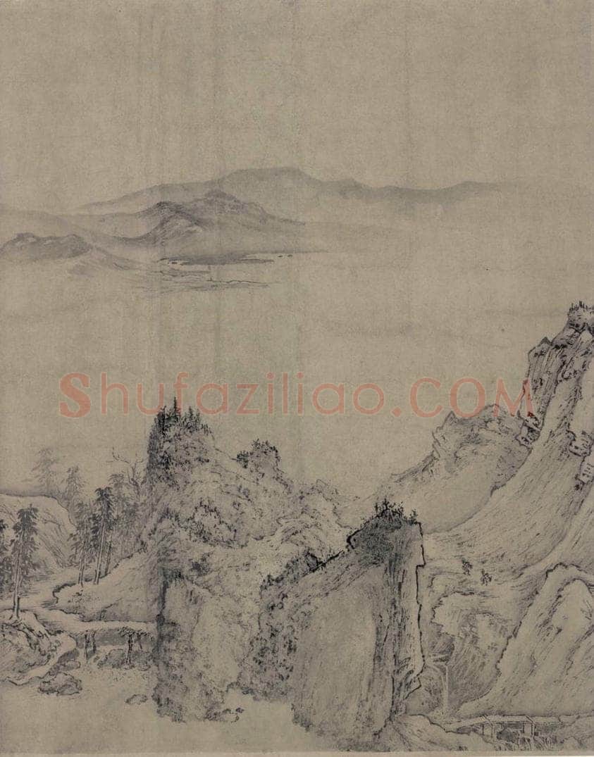 金 太古遗民 江山行旅图 书画作品