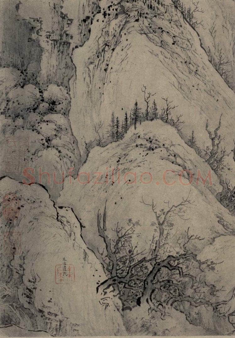 金 太古遗民 江山行旅图 书画作品