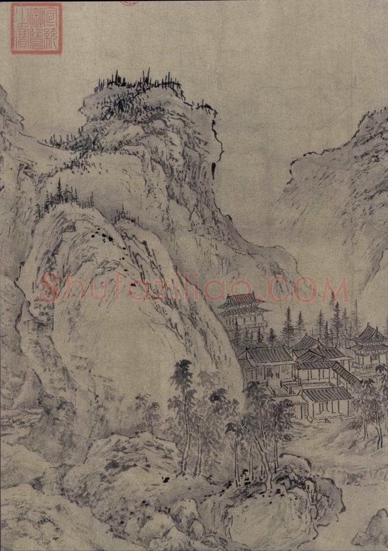 金 太古遗民 江山行旅图 书画作品