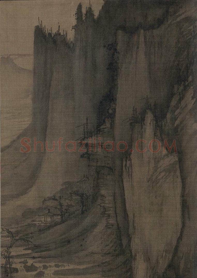 宋 许道宁 秋江鱼艇图 书画作品