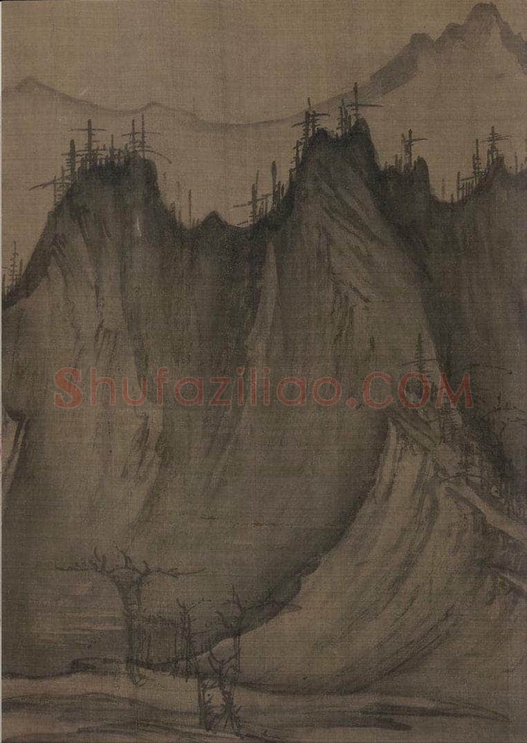 宋 许道宁 秋江鱼艇图 书画作品