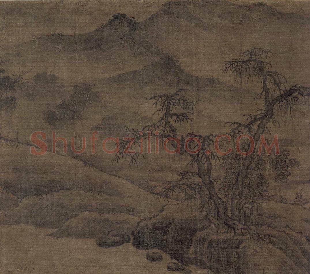宋 王洪 《潇湘八景图》 书画作品