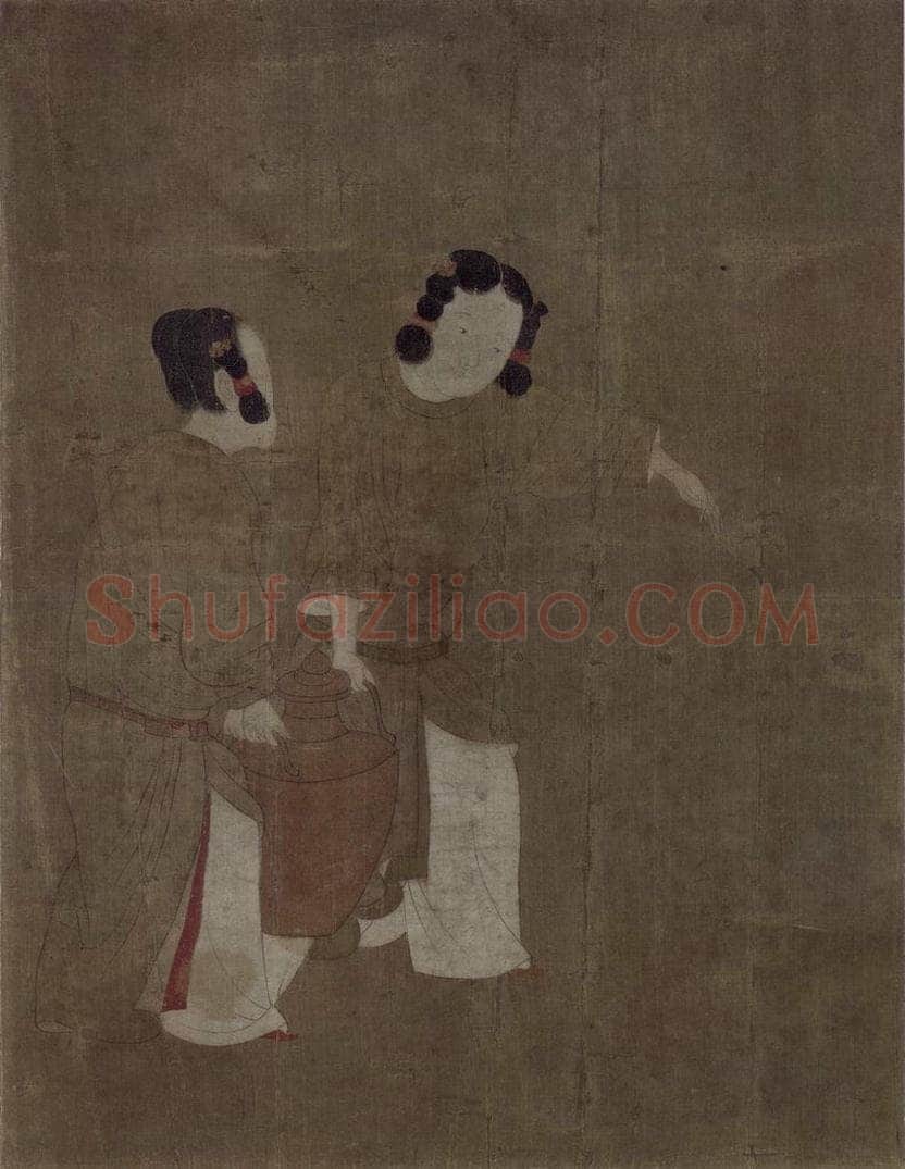 宋 佚名 《内人双陸图》 书画作品