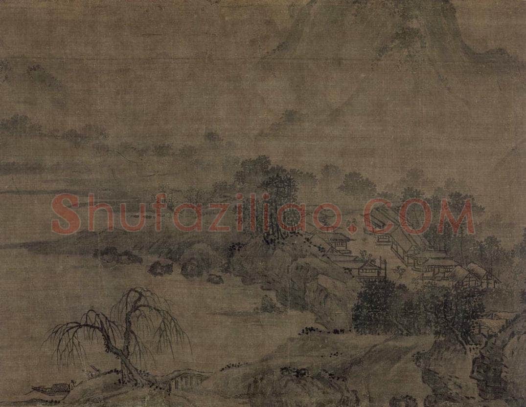 宋 王洪 《潇湘八景图》 书画作品