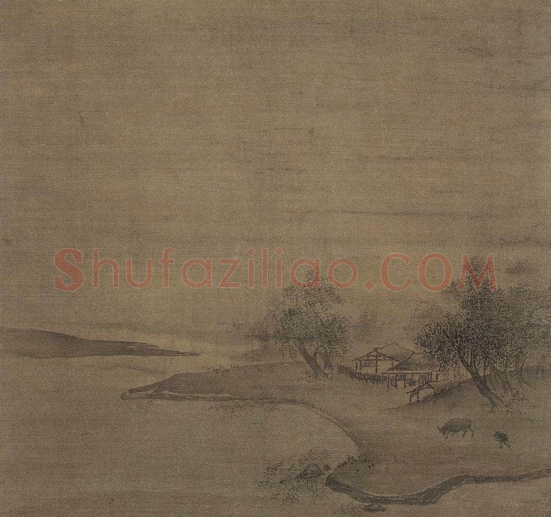 宋 佚名 《牧犊图》 书画作品