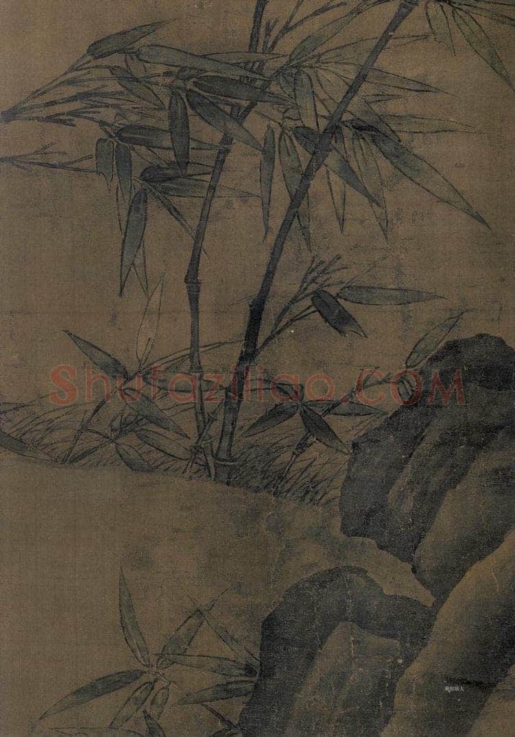 宋 易元吉 《桃竹鵓鴿图》 书画作品