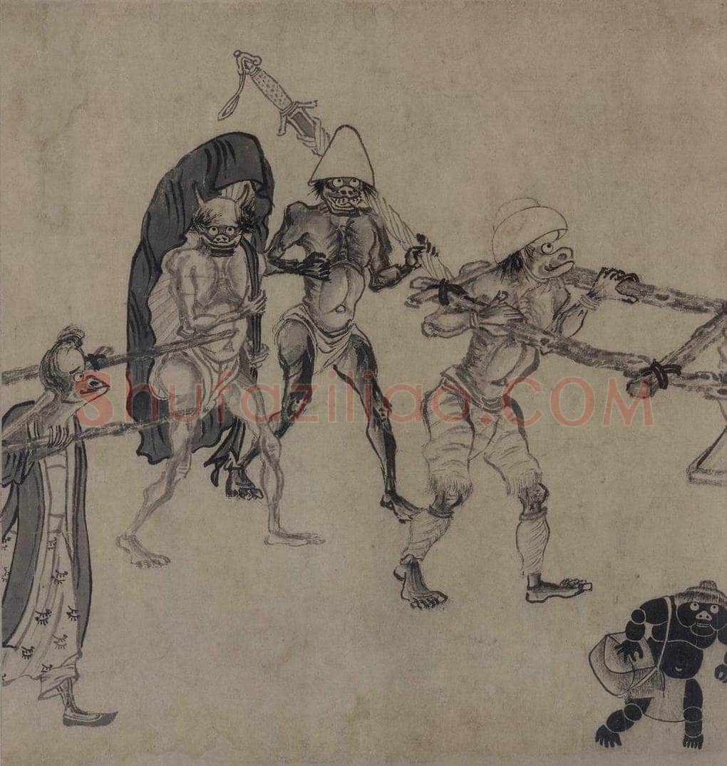 宋 龚開 《中山出游图》 书画作品