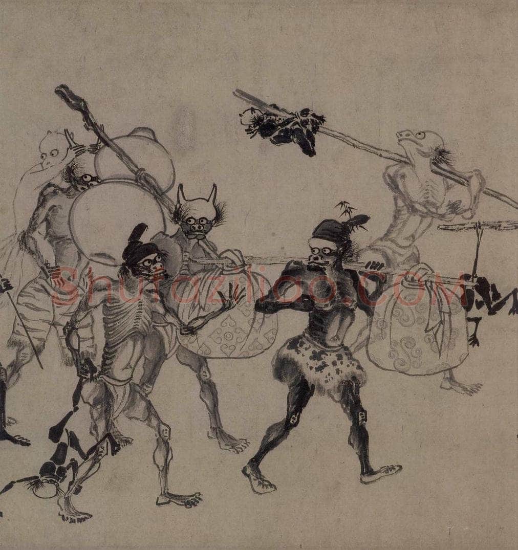 宋 龚開 《中山出游图》 书画作品
