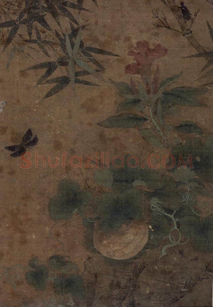 宋 赵昌 《竹虫图》 书画作品