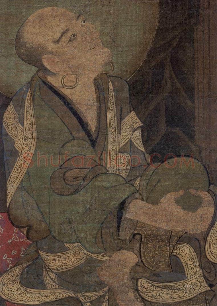 宋 金大受 《第六尊者 迦哩尊者图》 书画作品