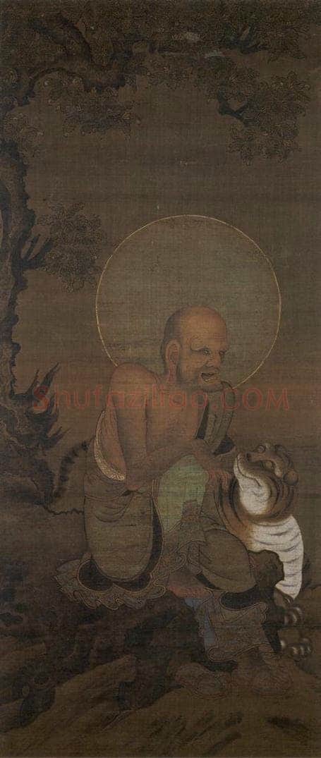 宋 金大受 《第七尊者 跋陀羅尊者图》 书画作品
