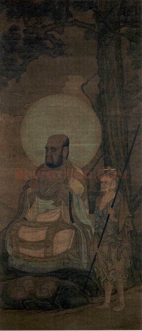 宋 金大受 《第八尊者 弗陀羅尊者图》 书画作品
