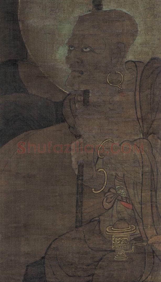 宋 金大受 《第十三尊者 因揭陀尊者图》 书画作品