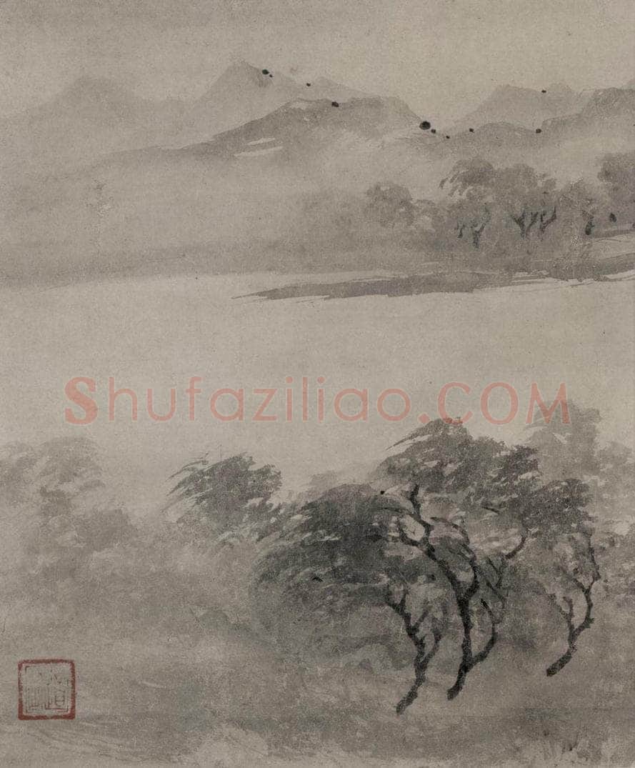 宋 牧溪 《远浦归帆图》 书画作品