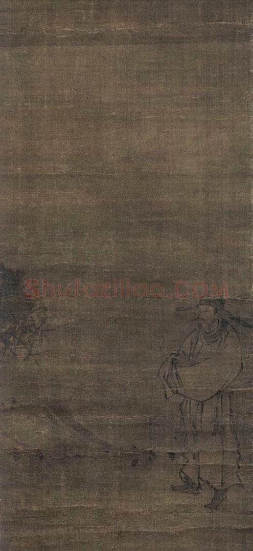 宋 李尭夫 《黄檗裴休问答图》 书画作品