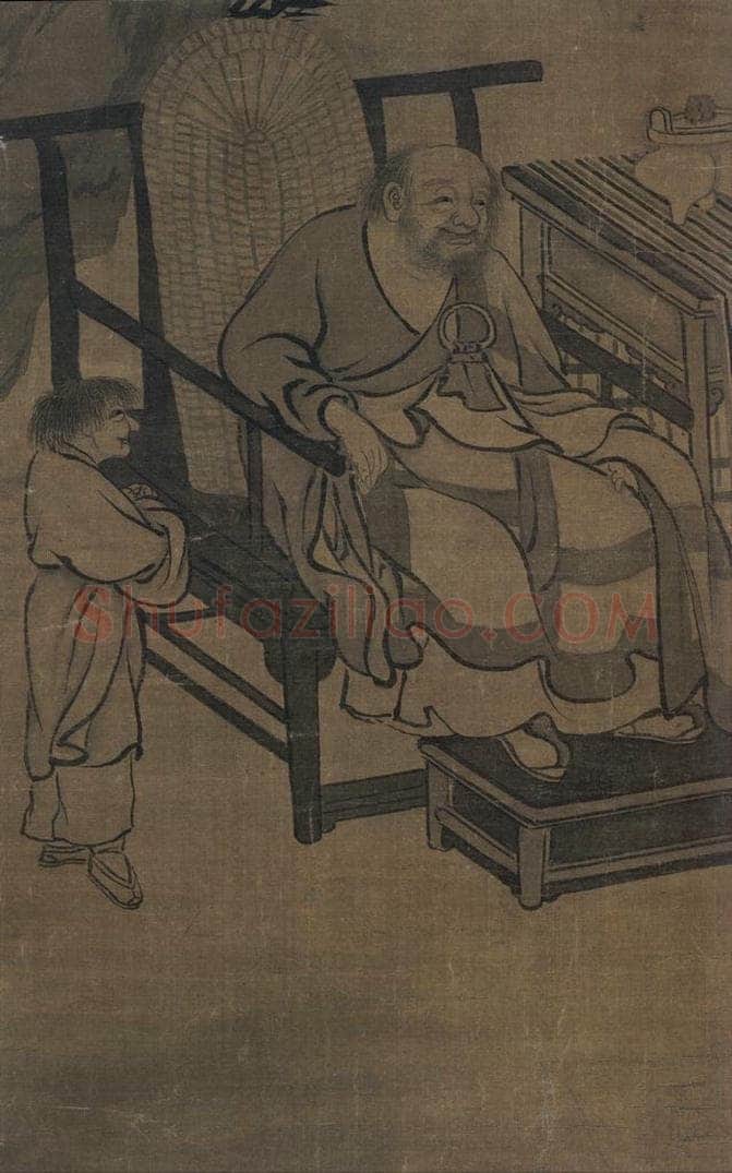 宋 佚名 《玄沙接物利生图》 书画作品