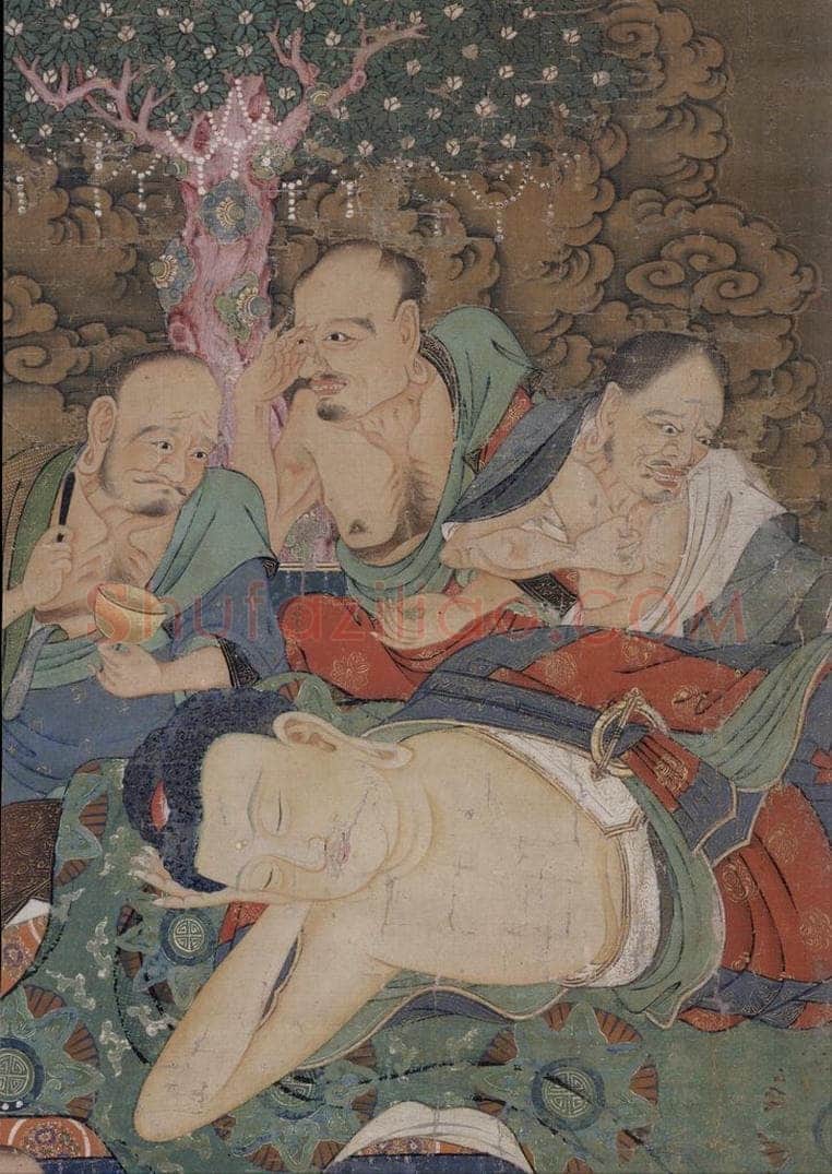 宋 陆信忠 《佛涅槃图》 书画作品