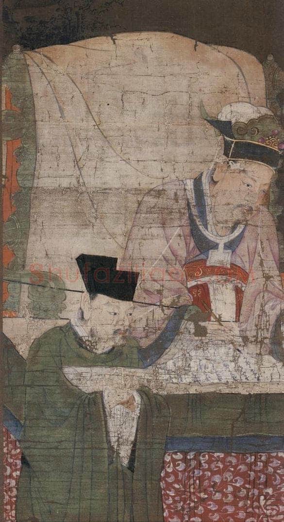 宋 陆信忠 《五官王》 书画作品