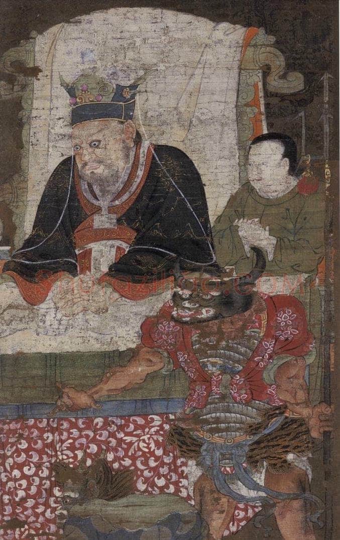 宋 陆信忠 《阎羅王》 书画作品