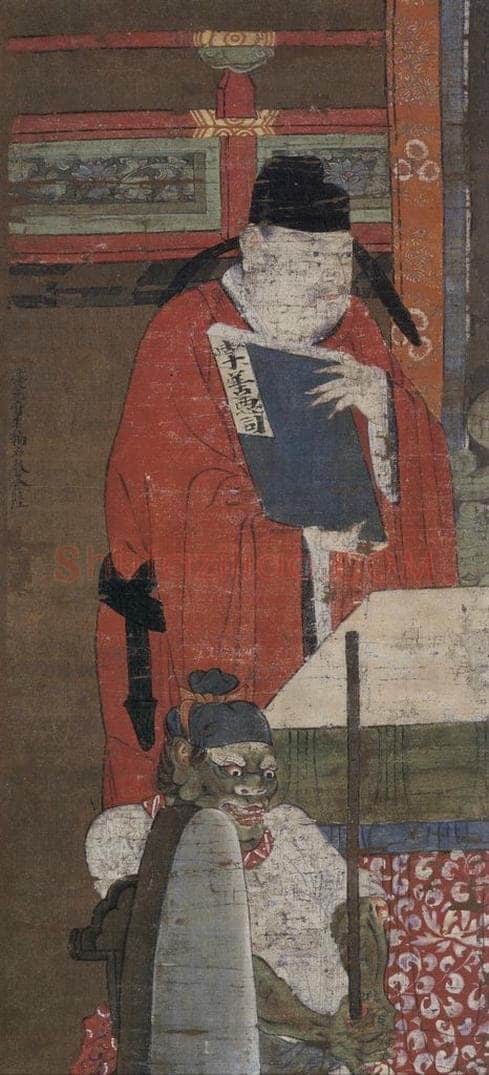 宋 陆信忠 《阎羅王》 书画作品