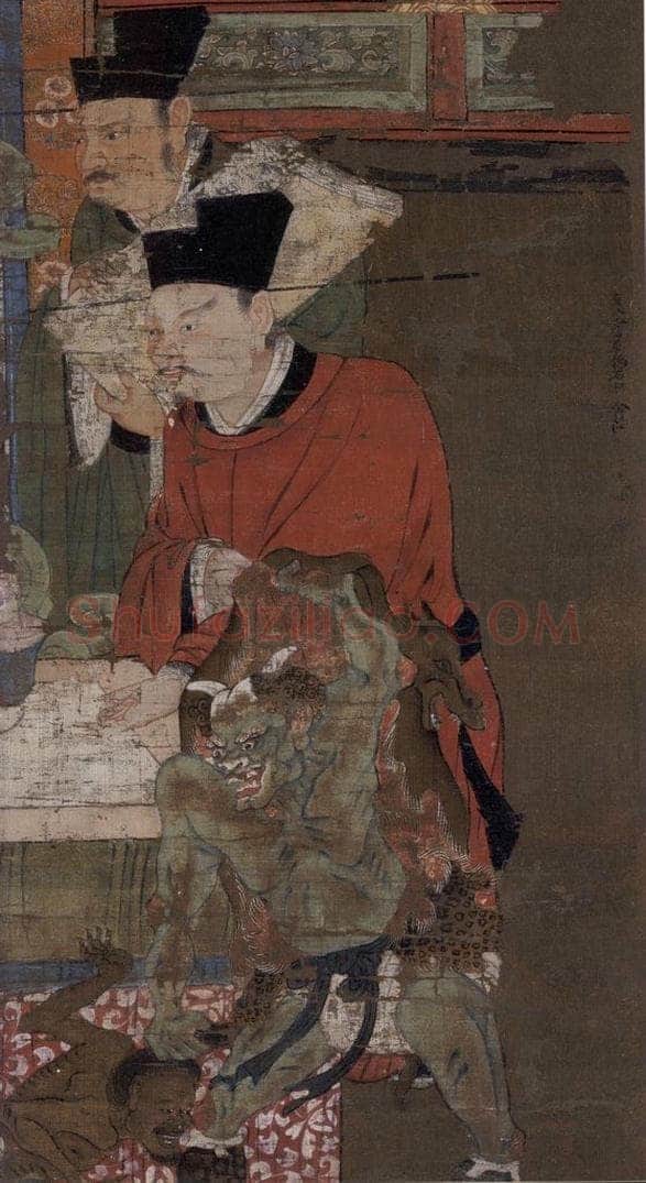 宋 陆信忠 《变成王》 书画作品