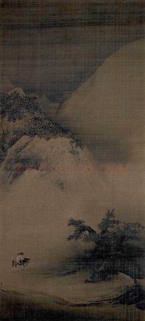 宋 梁楷 《雪景山水图》 书画作品