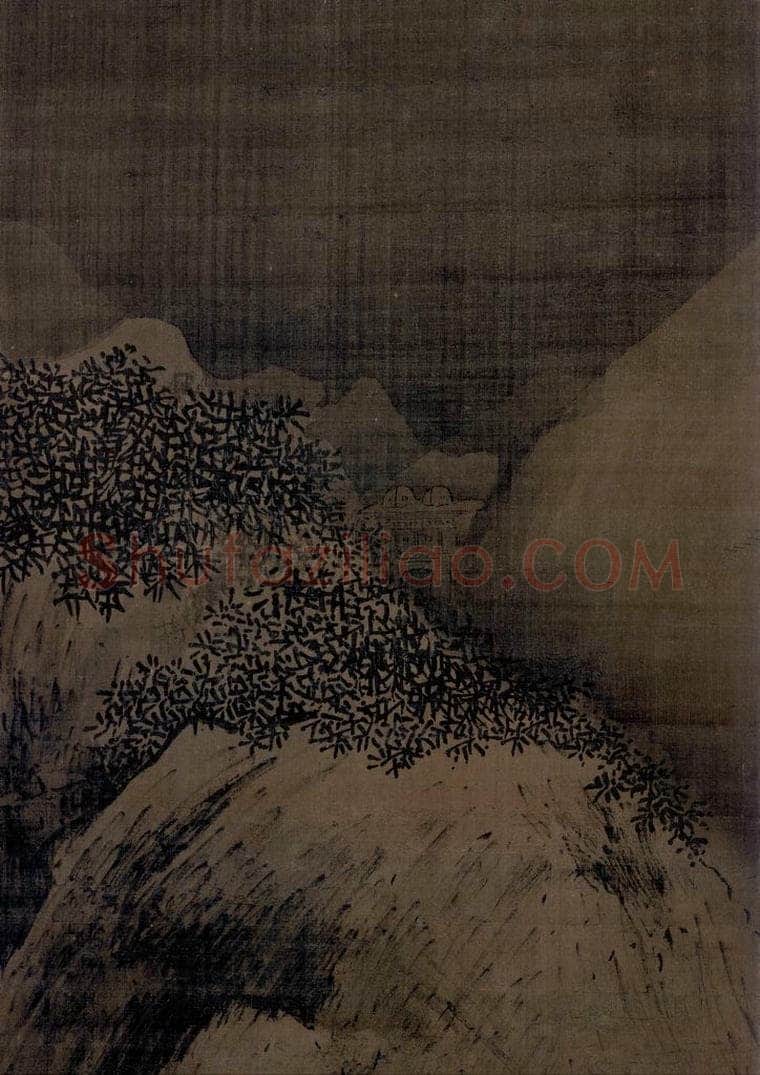 宋 梁楷 《雪景山水图》 书画作品