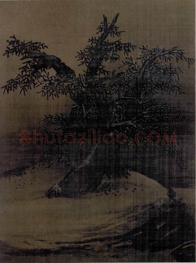 宋 梁楷 《雪景山水图》 书画作品