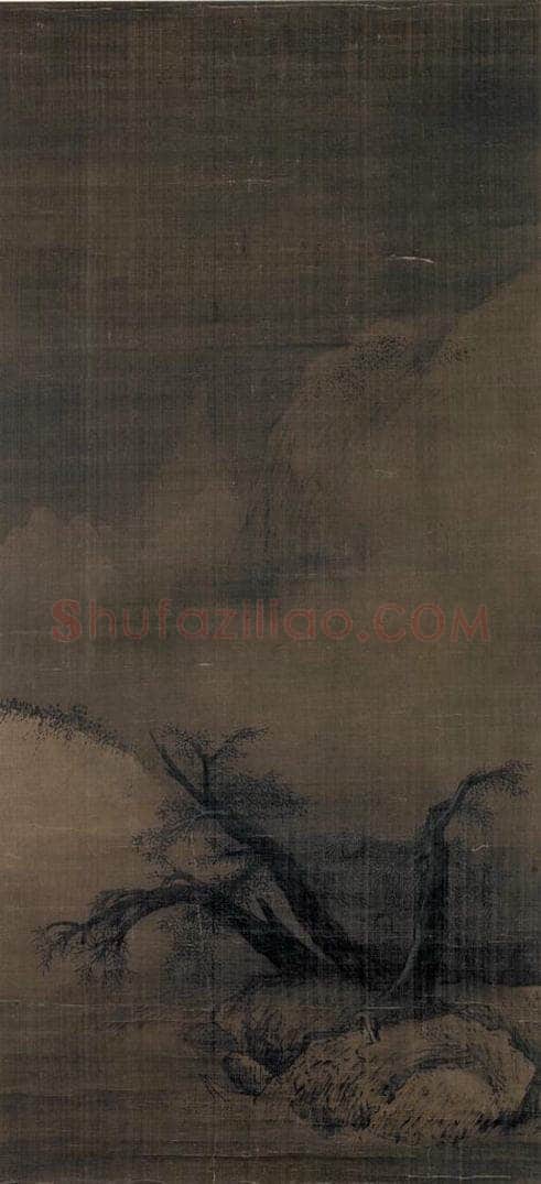 宋 梁楷 《雪景山水图》 书画作品