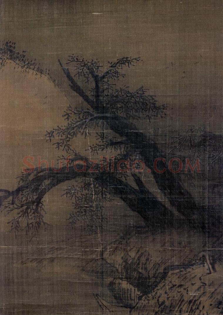 宋 梁楷 《雪景山水图》 书画作品