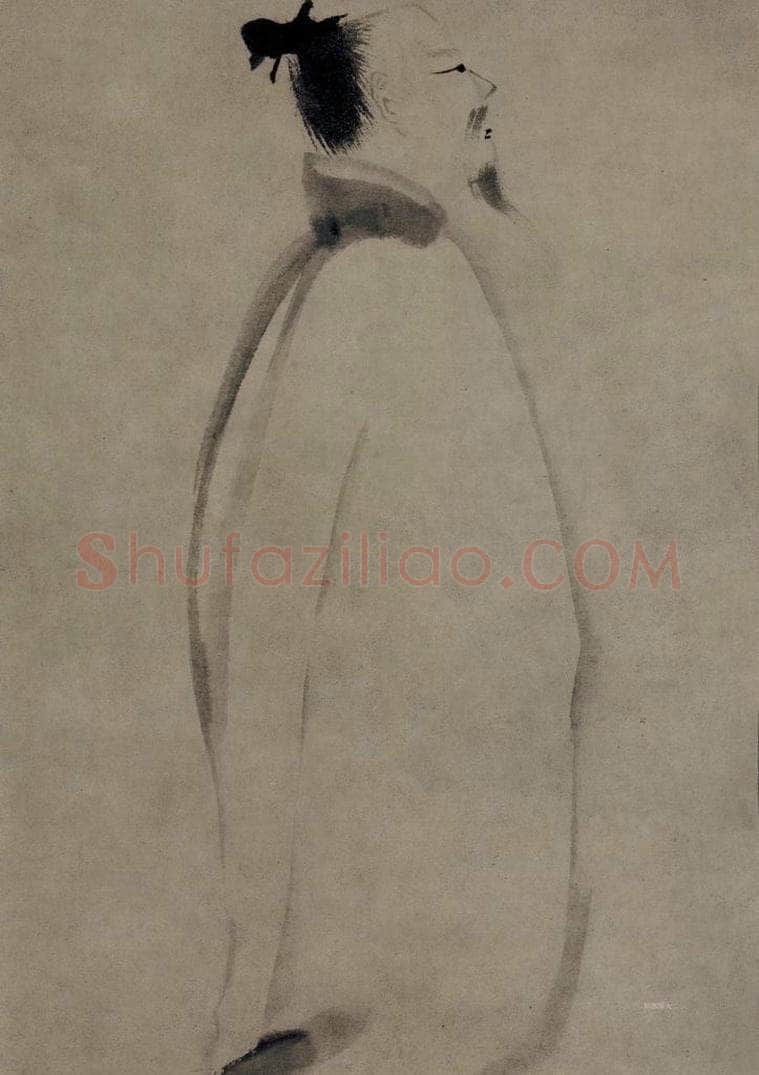 宋 梁楷 《李白吟行图》 书画作品